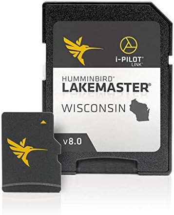 Humminbird LAKEMASTER 600021-9 Digitális Minnesota, Fekete & 600025-7 LakeMaster Wisconsin V8-as Digitális GPS Térképek Mikro