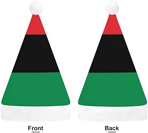 Afro-Amerikai Zászló Karácsonyi Kalap Puha Plüss Mikulás Sapka Vicces Beanie a Karácsony, Új Év, Ünnepi Party