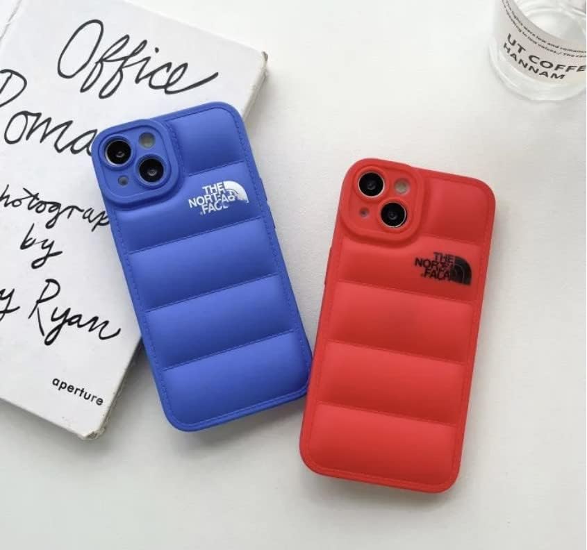 Új Objektív Védelme North Face Pamut Telefon tok iPhone 14 Plusz Piros