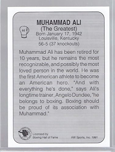 1991-ben Mohamed ALI Cassius Clay Boksz Kártya! Ugráló Kötél Fotó! A Legnagyobb!