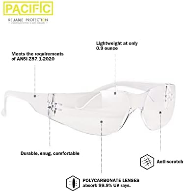 CSENDES-óceáni PPE-Biztonsági Szemüveg, 12 Pár, karcálló Szemüveg, ütésálló Polikarbonát Lencse