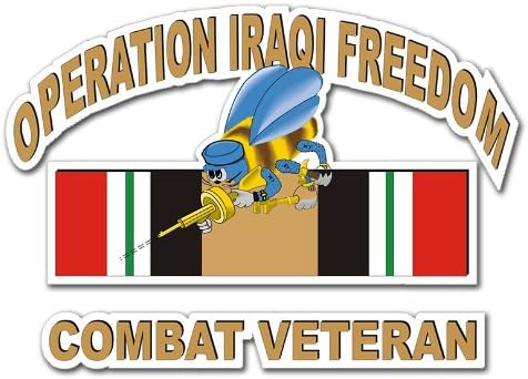 Amerikai Haditengerészet Méhek Iraki Szabadság Hadművelet Veterán Matrica 5.5