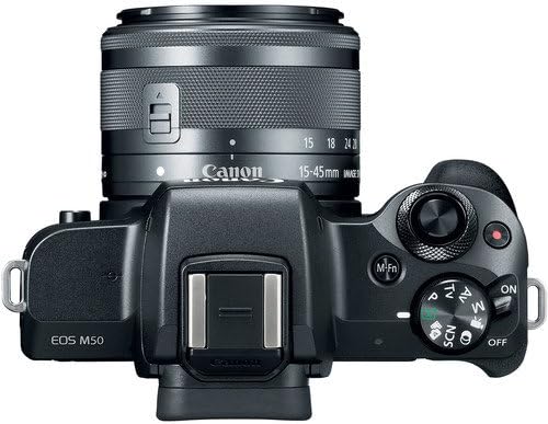 Canon EOS M50 tükör nélküli Vlogging Digitális Fényképezőgép 15-45mm Lencse + Táska + 64 gb-os Memória Kártya + Cleaing Set +