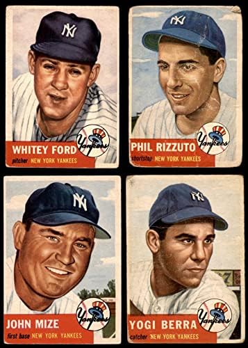 1953 Topps New York Yankees Csapatát Set New York Yankees (Set) JÓ Yankees