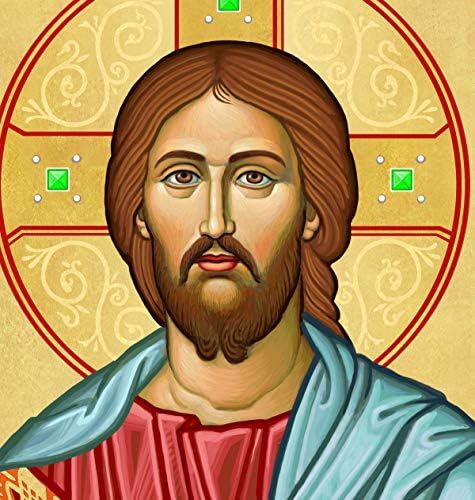 Kolostor Ikonok Krisztus én vagyok A Jó Pásztor Szerelt Emléktábla Ikon Szaporodás 7.8 x 10