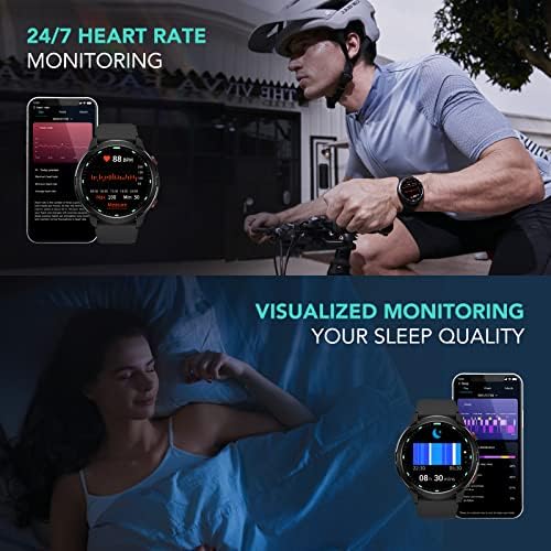 SKG V9C Intelligens Karóra Férfiaknak a Nők, Smartwatch GPS Android & iPhone, Fitness Tracker pulzusszám, SpO2, Aludni, Monitor, IP68 Vízálló,