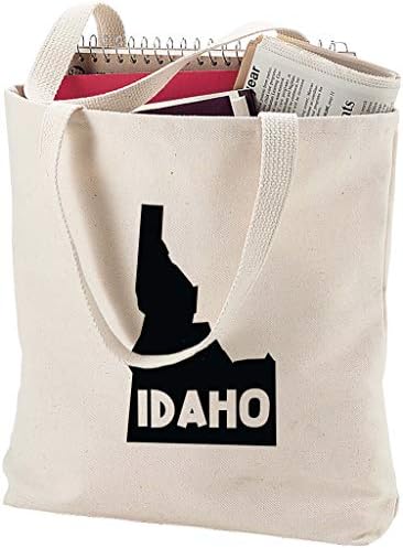 Idaho állam térkép haza szülővárosába egyesült államok burgonya Természetes Vászon Táska vicces ajándék