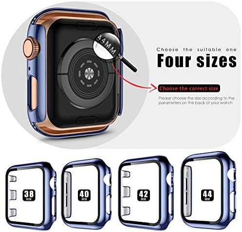 Easuny 【3 Csomag】 Eset& (5 Csomag) Rugalmas Nylon Csuklószorító Heveder Csere Apple Nézni az Esetben 44mm 6 Sorozat SE Sorozat 5 4