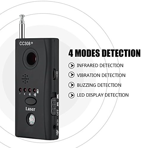 Anti-spy Jel Érzékelő Rejtett Kamera 1MHz 6500MHz RF Jel Érzékelő GSM Készülék Kereső Radar, Rádió Szkenner, 4 üzemmód Érzékelő, Állítható