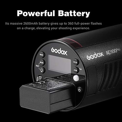Godox AD100 Pro AD100Pro Monolight, 100ws 2.4 G TTL Vaku Villogó, 1/8000s HSS, 2600mAh Lítium Akkumulátor, 0.01-1,5 s Újrahasznosítás,