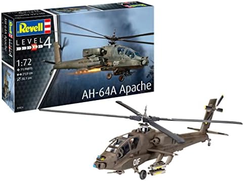 Revell 03824 AH-64A Apache 1:72 Méretarányú Unbuilt/Festetlen Műanyag Modell Készlet