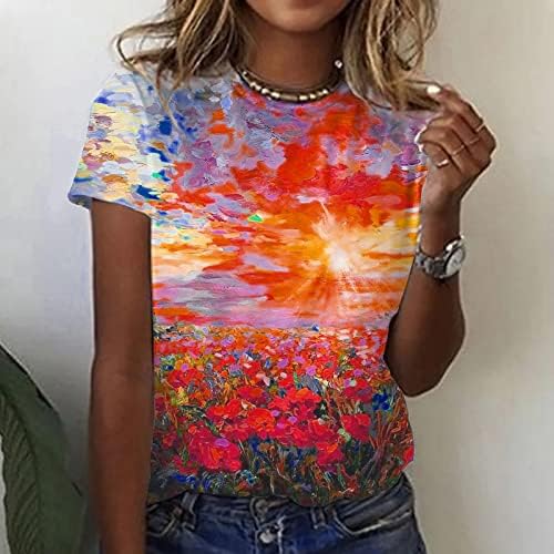 Rövid Ujjú 2023 Ruha Pamut Sleeve Virágos Grafikus Alkalmi Felső Tshirt Női Felső Nyáron, Ősszel Lányok 67 67