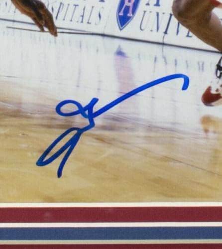 Allen Iverson Aláírt Keretes 8x10 Philadelphia 76ers Fotó Jordan Vs PSA ITP - Dedikált NBA-Fotók