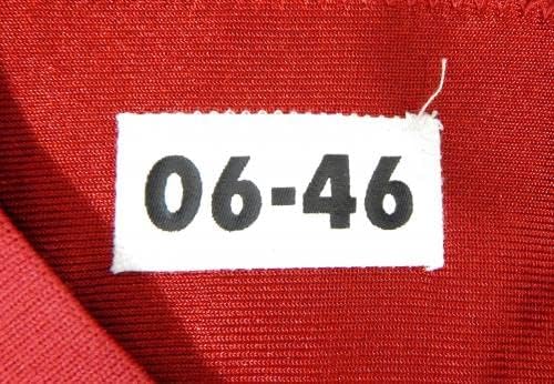 2006-ban a San Francisco 49ers Justin Mosolygós 65 Játék Kiadott Piros Mez 60 Javítás 46 67 - Aláíratlan NFL Játék Használt Mezek