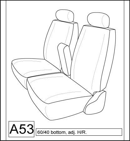 Durafit üléshuzatok, hogy illeszkedjen 1995-2000 Tacoma 60/40 esetén a Padon Egyéni üléshuzatok. Barna Velúr Autóipari