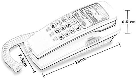 KXDFDC Vezetékes Telefon-Mini Asztali Vezetékes Telefon Vezetékes Telefon Falra Szerelhető Telefon,Iroda,Hotel Szín，Fehér