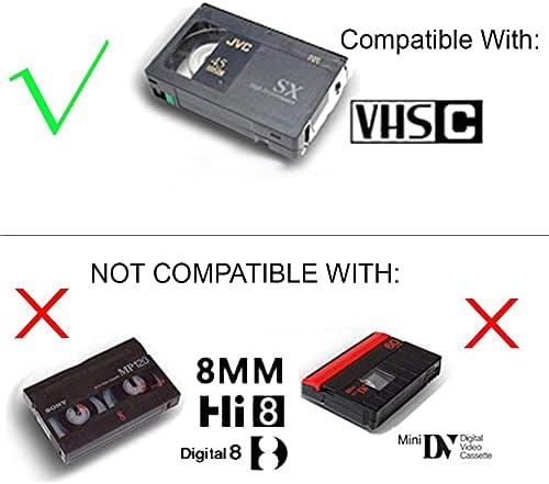 Motoros VHS-C Kazetta Adapter JVC C-P7U CP6BKU C-P6U,Panasonic PV-P1,RCA VCA115 + 1 VCC113 mikroszálas Kendővel™