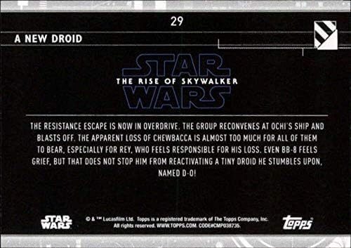 2020 Topps Star Wars A Rise of Skywalker Sorozat 2 Kék 29 Egy Új Droid Trading Card