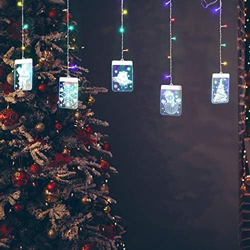 1 Állítsa be a 3D-s Karácsonyi LED Dekorációs String Fények, Karácsonyi Dekoráció (Vegyes Szín) lakberendezés Ünnepség