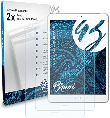 Bruni képernyővédő fólia Kompatibilis az Asus ZenPad 3S 10 Z500KL Védő Fólia, Crystal Clear Védő Fólia (2X)