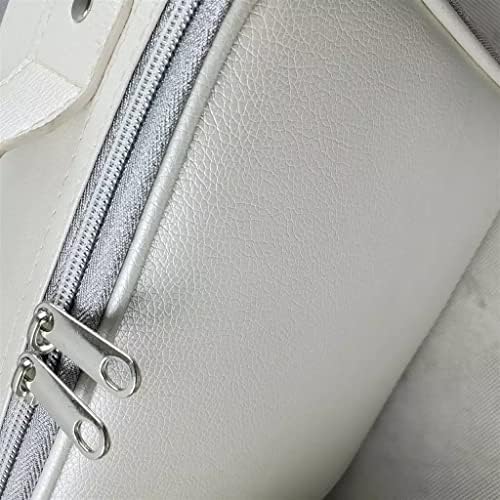 Személyre szabott Fehér Luxus műbőr Emlék tároló bőröndöt az ajándékát, lánybúcsú, születésnap, állítható rekeszek (Kis 10x8.5x4)