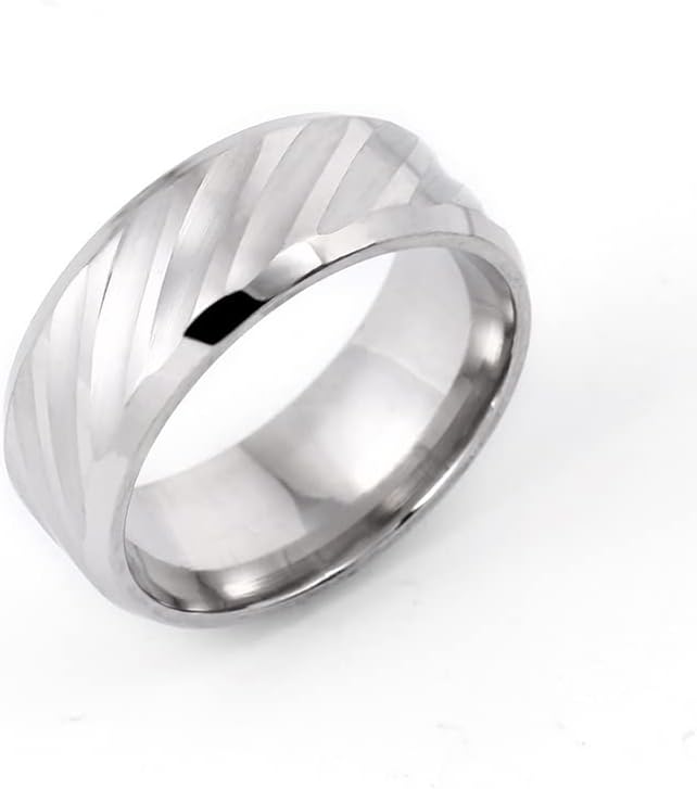 Koleso 8 mm-es Ezüst Gyűrű Víz Hullám Gyűrűk A Férfi, mind a Nők Személyre szabott Gyűrűk Testre Vésett Gyűrű-72527