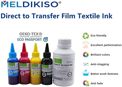 MELDIKISO SZEX Tinta Utántöltő Közvetlenül Film Tinta, 400ml CMYK + 500ml Fehér, Tintasugaras Nyomtatókhoz, hőátadás PET Fólia Nyomtatás,
