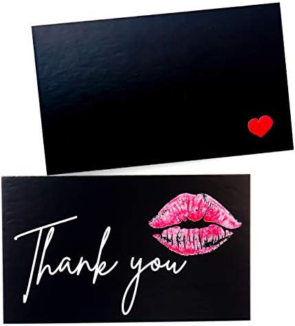 RXBC2011 Köszönjük A Vásárlást Kártyák piros ajkad Édes Csók betegtájékoztatójában online üzleti Csomag 100 fekete