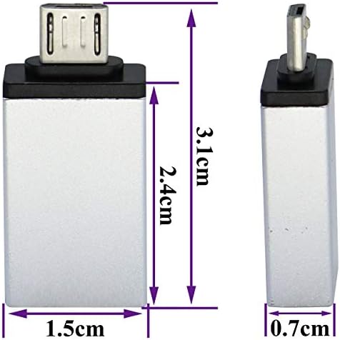 AAOTOKK OTG Mikro-USB Adaptert, Alumínium Micro USB Férfi-USB 2.0 EGY Női OTG (A) Adapter for Android Okostelefon Tabletta Több
