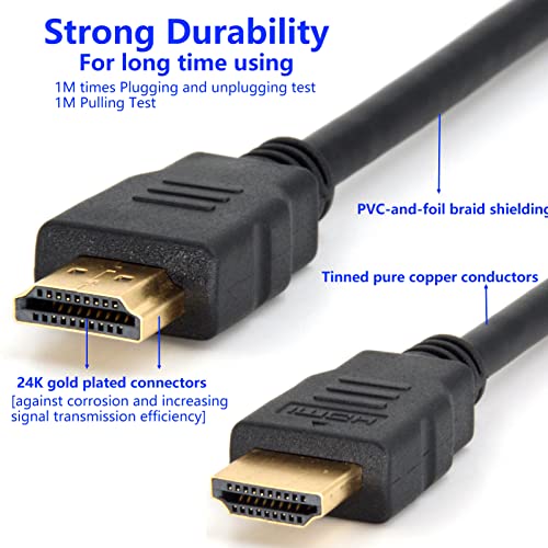MOCATEC Prémiumkategóriás 4K-HDMI Kábel 2.0 Ethernet - Kábel HDMI 4K 2.0 (4K @ 60Hz) Kész nagysebességű 18Gbps - Aranyozott Csatlakozók
