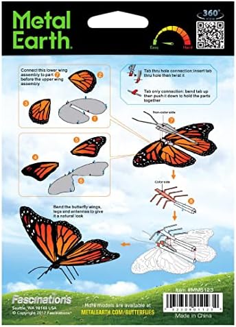 Fém Föld Fascinations Monarch Butterfly 3D-s, Fém Modell Készlet