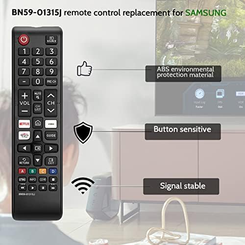 【Pack 2】 Univerzális Távirányító Samsung TV Távirányító, Csere Minden a Samsung LCD LED HDTV 3D Smart Tv Modellek a Netflix