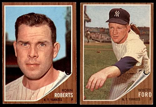 1962 Topps New York Yankees Csapatát Set New York Yankees (Set) EX/MT Yankees