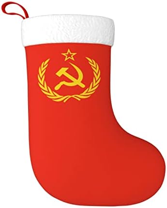 QG ZZX Szovjetunió SZOVJETUNIÓ Címerét Karácsonyra Karácsonyi Harisnya Kandalló Zokni 18 Cm Ünnepi Dekoráció