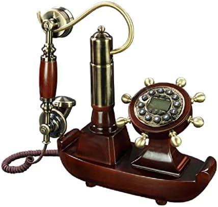 QUUL Antik Vezetékes Telefon, Vintage Ellátott Vezetékes Telefon Telefone Hajót Otthon, Irodában Ülve Szoba (Szín : Vászon sort)