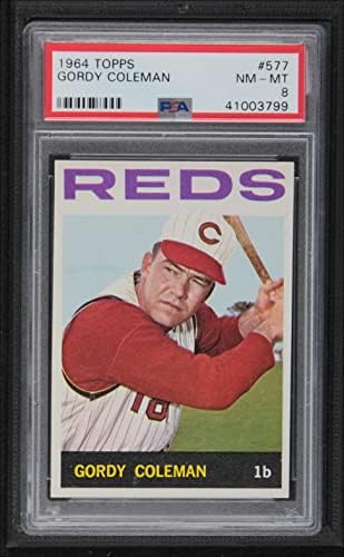 1964 Topps 577 Gordy Coleman Cincinnati Reds (Baseball Kártya) PSA a PSA 8.00 Vörösök
