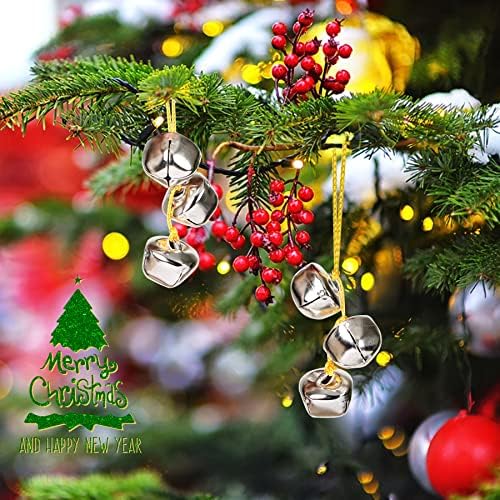 Augshy 100 Db Jingle Bells 4/5Inch Kézműves Bell Tömeges Karácsonyra Haza Pet Dekorációk, Karácsonyi Dekoráció, Parti kellékek Kellékek