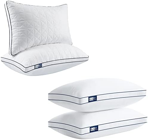 BedStory 2 Csomag Queen-Size Ágy, Párna, 2 Csomag Queen Méretű Luxus Hotel Ágyban Párnák Csomag