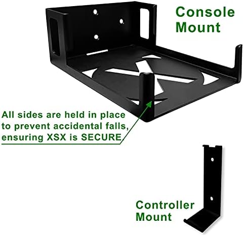 Fali Xbox Sorozat X (Mount A Konzol & Kiegészítők a Fal Mellett, vagy Mögött TV Power Gombot Első/Bal/Jobb), Fali Polc Bracket
