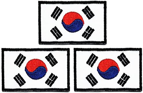 Kleenplus 3pcs. 1.2X2 CM. Mini a Dél-Koreai Zászló Javítás Ország Zászló Hímzett Applied Jelkép Egységes Katonai Taktikai Vasalót Varrni