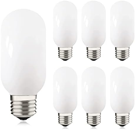 40W Egyenértékű T45 LED Izzó, Puha, Fehér 3000K, Tejes Üveg, Szabályozható, 4 Watt E26 Standard Bázis Csöves Edison LED Izzók, 6 Pack