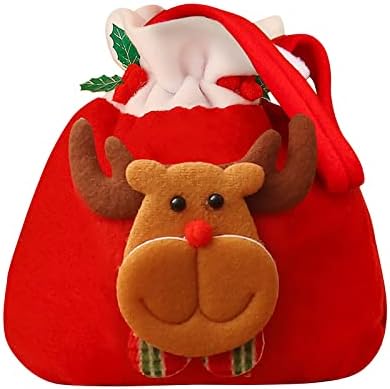 Karácsonyi Édesség Táska Karácsonyi Szövet Ajándék Táskák Csomagolás Zsák 3D Xmas Ajándék Táskák a Táska Candy Tároló Tasak