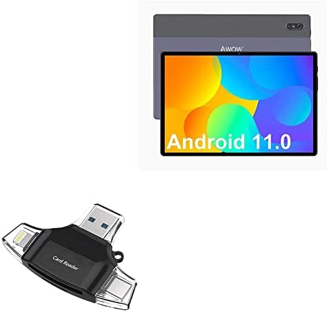 BoxWave Smart Modul Kompatibilis AWOW Android 11 Tabletta CreaPad_1009 (10.1 a) - AllReader SD Kártya Olvasó, microSD Kártya