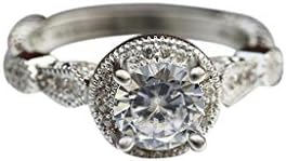 Diamond Fashion Luxus Kerek Ékszerek, Gyűrű, Kreatív Design Hölgyek Cirkon Üreges Gyűrűk Vaskos Gyűrű Készlet (Ezüst, 10)