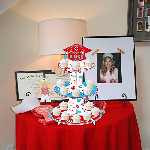 Cheereveal Nővér Érettségi Party Dekoráció, Gratulálok Nővér Cupcake Tartó, 3 Tier Desszert Karton Cupcake Állni Nővér Érettségi Party