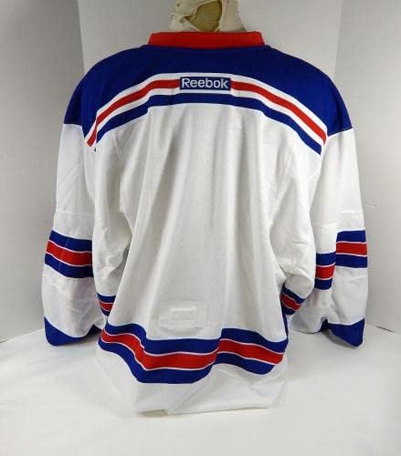 A New York Rangers Játék, Üres Kiadott Fehér Távol Jersey Reebok 58 DP40459 - Játék Használt NHL-Mezek