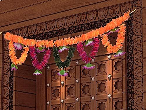 Mesterséges Füzér Toran a Diwali lakberendezés Navratri Dekoráció Virágok Toranam a Pooja Templom Többszínű ( Méret 37 Hüvelyk