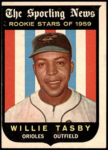 1959 Topps 143 Willie Tasby Baltimore Orioles (Baseball Kártya) FAIR Orioles