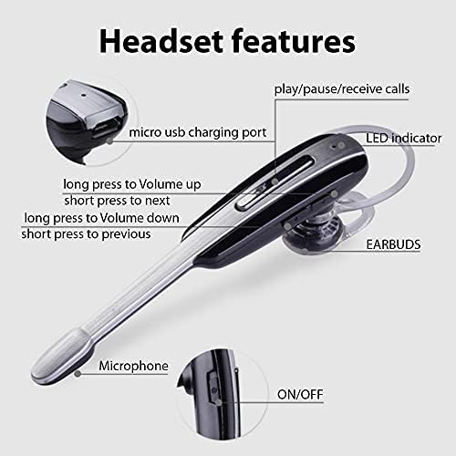 TEK STYZ Fülhallgató Kompatibilis a Xiaomi Redmi Óra 2 Fül Vezeték nélküli Bluetooth zajszűrő Fülhallgató (Fekete/Ezüst)