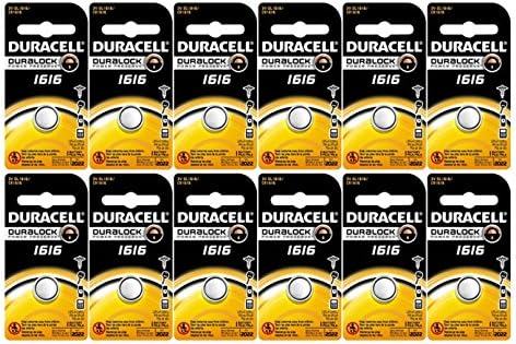 12-Pack Duracell 1616 Akkumulátorok 3.0 Voltos Lítium Érme Gombra